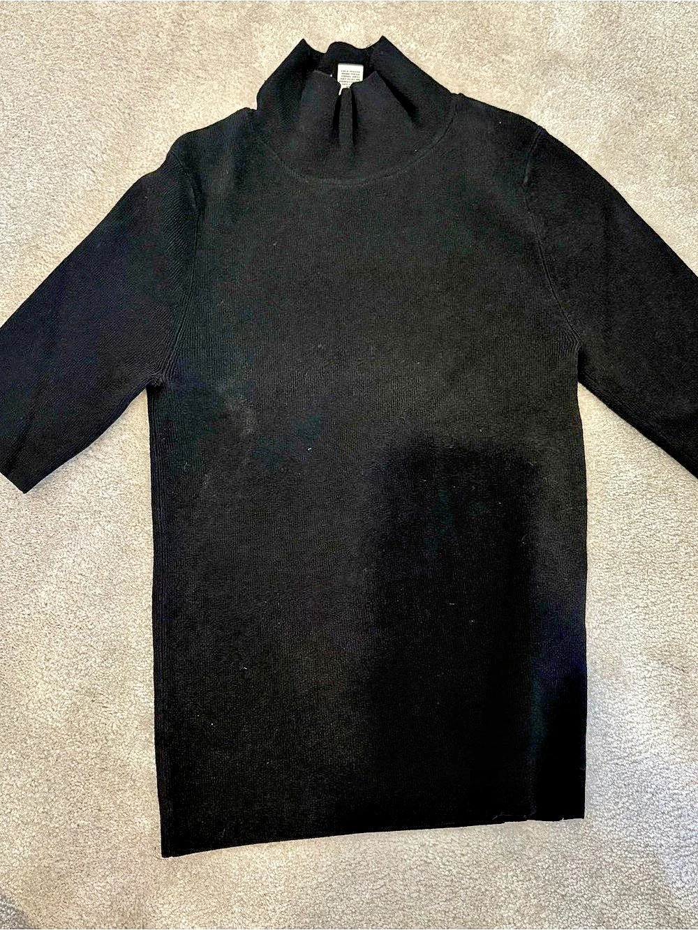 Autumn Cashmere Black Turtleneck Sweater Size XS